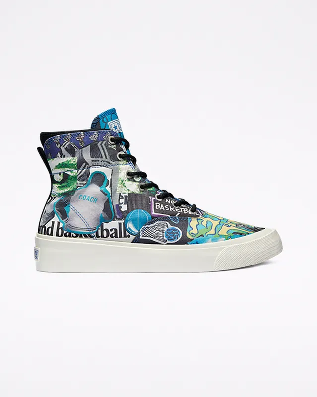 Converse Beat The World Skidgrip High Top Egret/multi/Black (170681C)