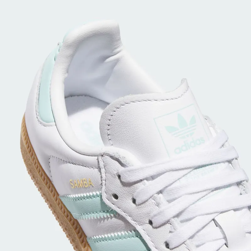 Adidas Samba OG GS “White Semi Flash Aqua” (JP5481)