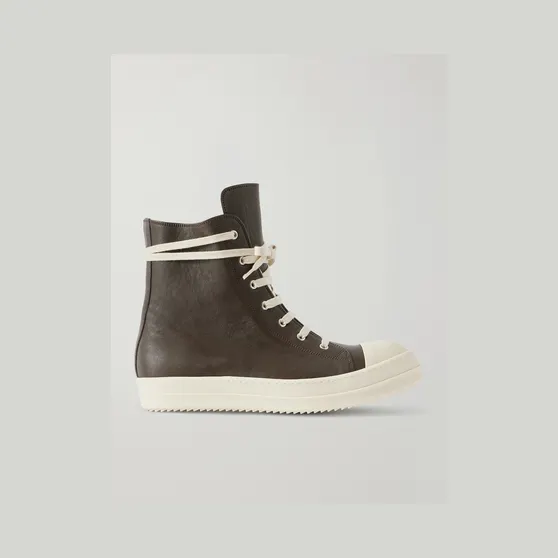 Rick Owens Sneaks Leather Sneakers Brown (RR02F4890)