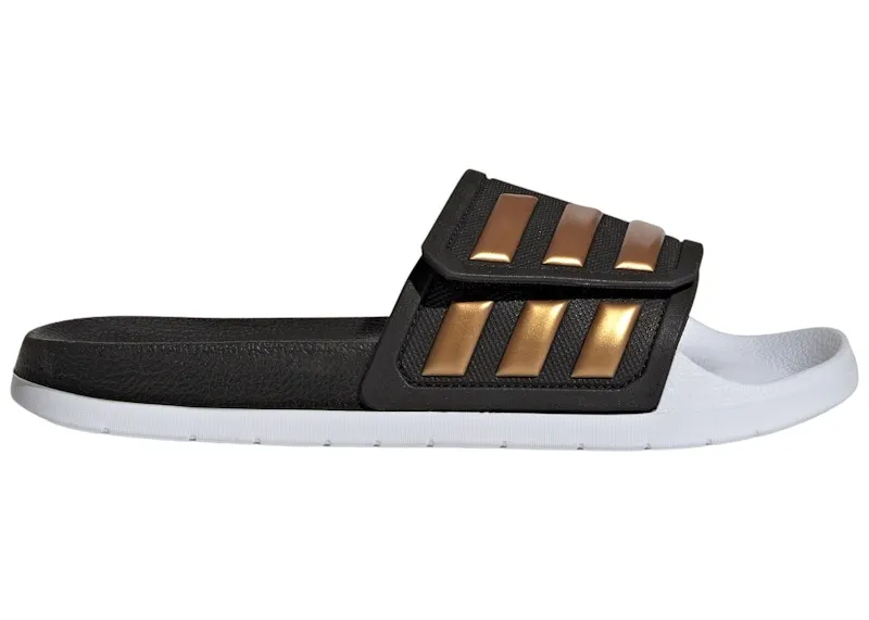 adidas Adilette TND Slides Core Black Tactile Gold Metallic Cloud White (GX9706)