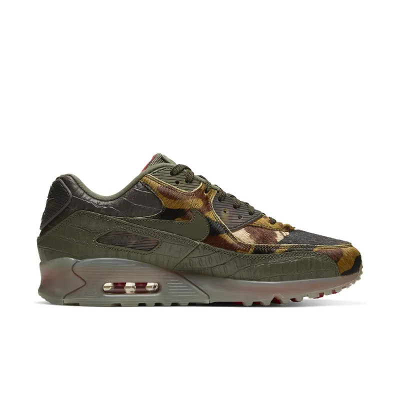 Nike Air Max 90 Camo Croc Cargo Khaki/Cargo Khaki-University Red (CU0675-300)