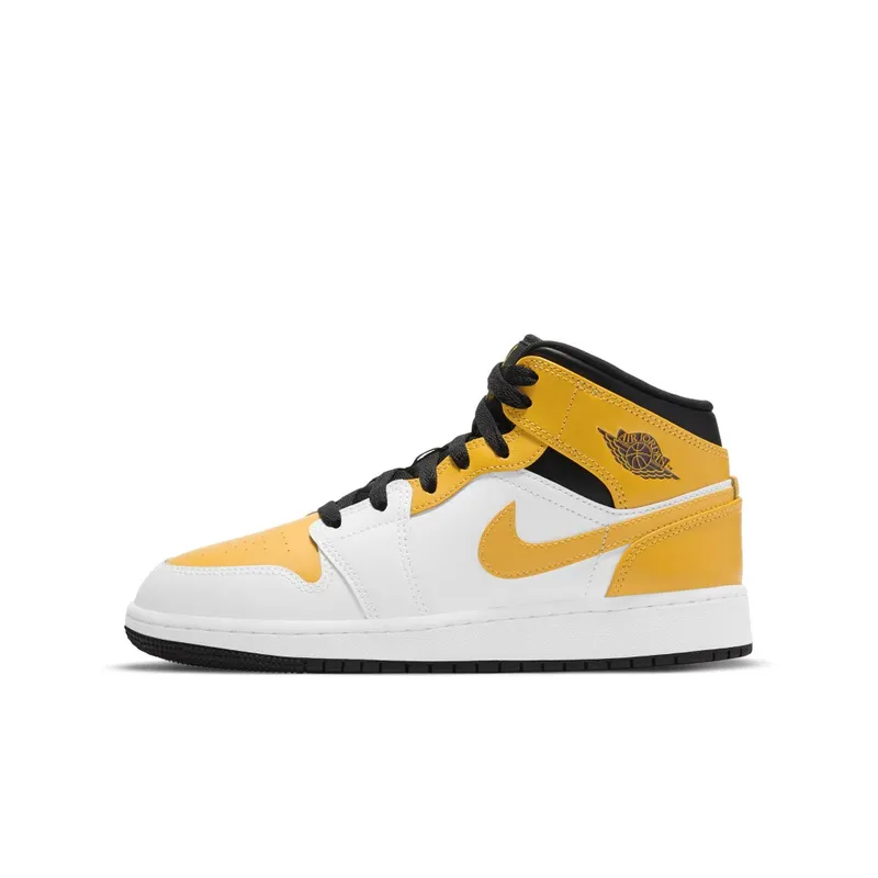 Air Jordan 1 Mid University Gold (GS) (2021) – “White / University Gold Black” (554725-170)