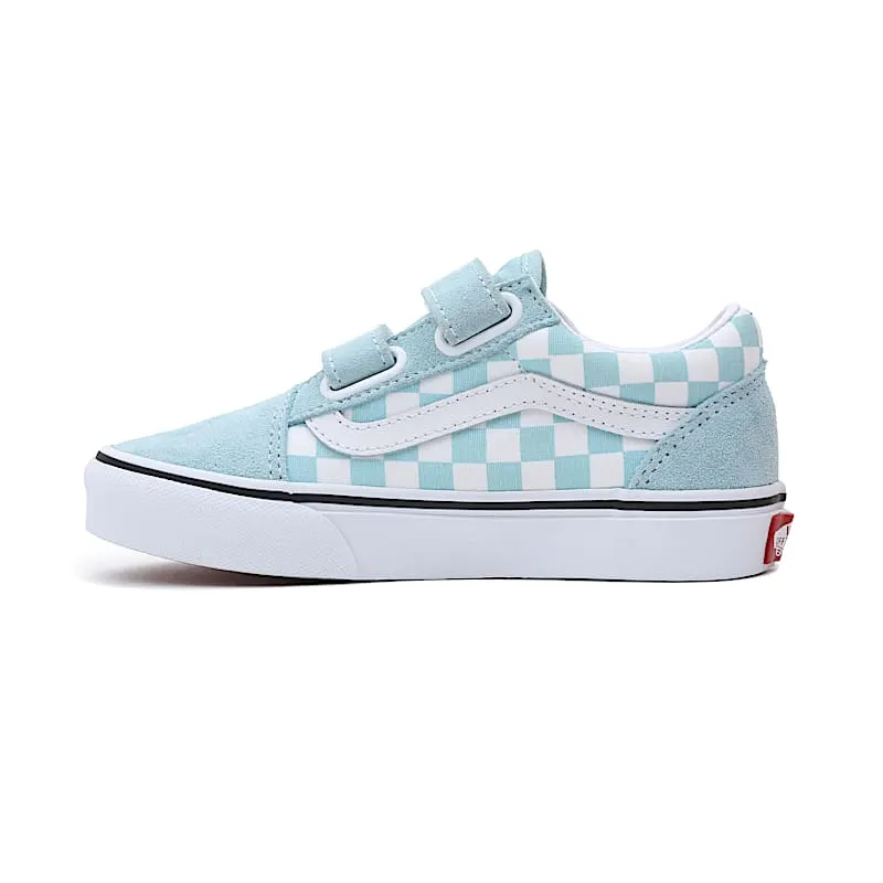 Vans Old Skool V Color Theory GS “Checkerboard Canal Blue” (VN0A38HDH7O)
