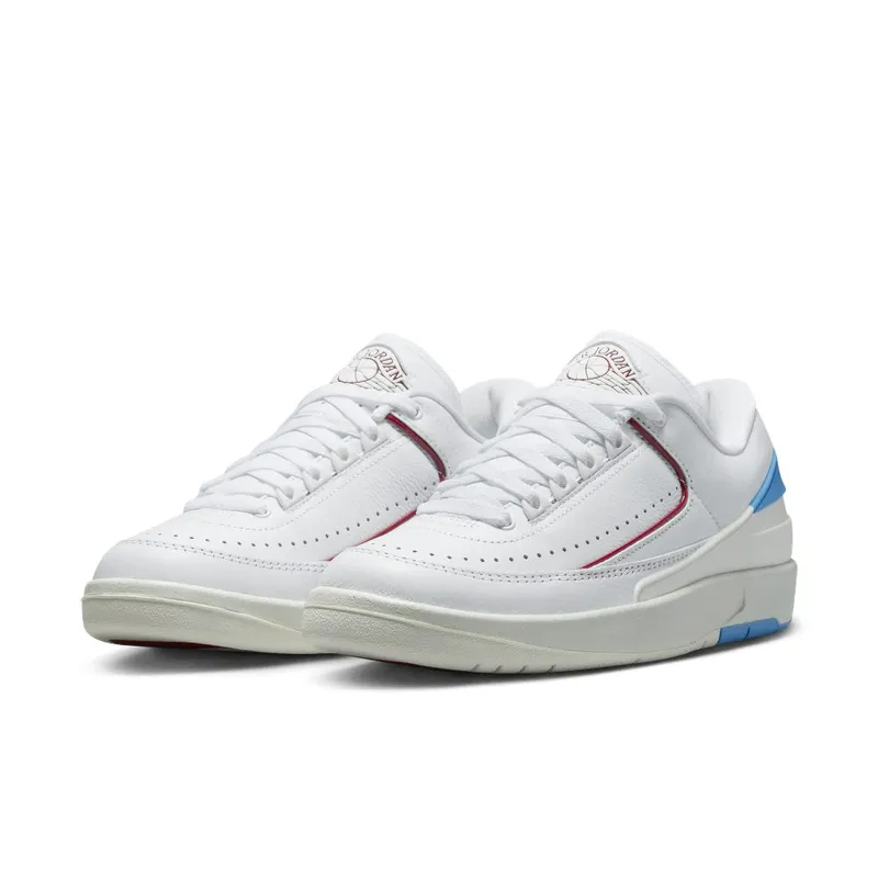 Air Jordan 2 Retro Low White/Dark Powder Blue/Sail/Gym Red (DX4401-164)