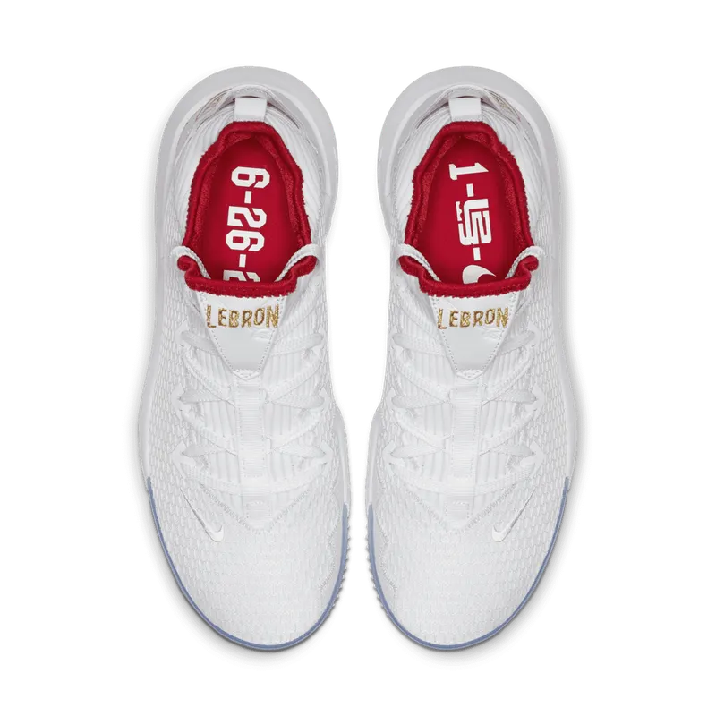 Nike LeBron 16 Low Draft Day White/Black-University Red-Metallic Gold (CI2668-100)