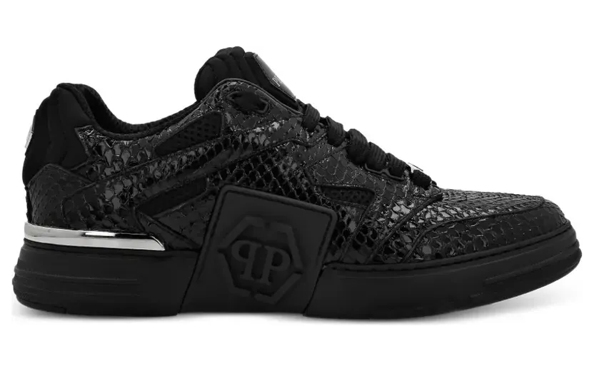 Philipp Plein Phantom $Street Python Low-Top-Sneakers – Schwarz (FADSUSC0618PLE029P)