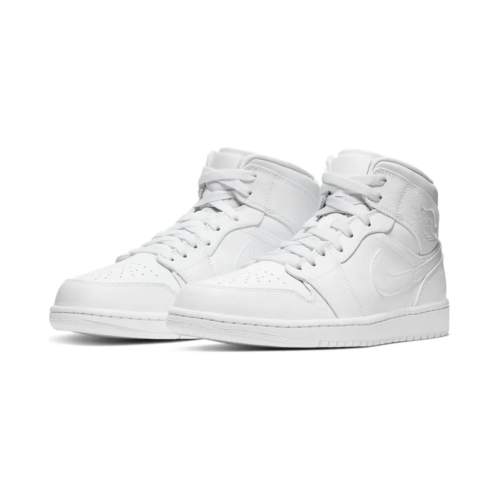 Jordan 1 Mid Triple White (2020) White/White (554724-126)