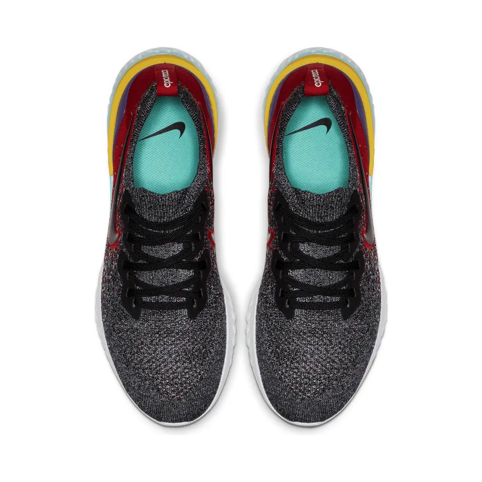 Nike Epic React Flyknit 2 Black Hyper Jade University Red Black/Black-Hyper Jade-University Red-Hyper Grape-Amarillo (BQ8928-007)