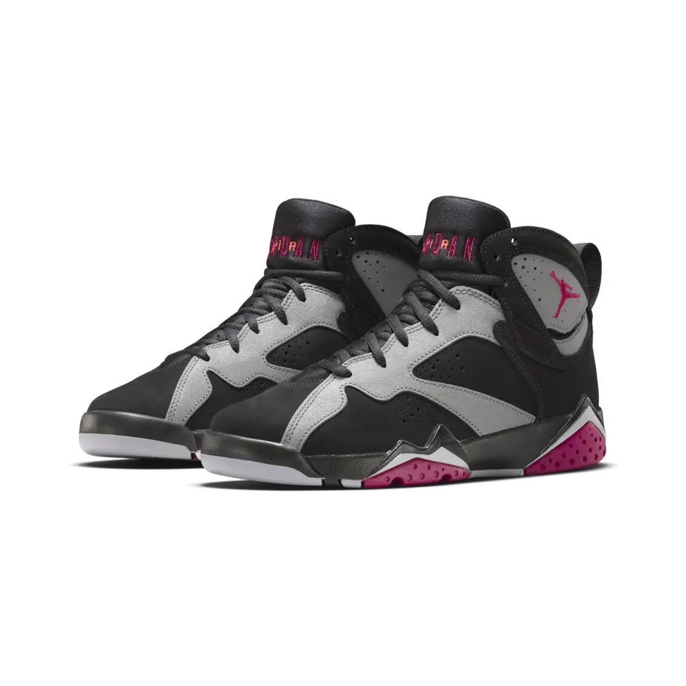Jordan 7 Retro Sport Fuschia (GS) Black/Sport Fuschia-Cool Grey-Wolf Grey (442960-008)