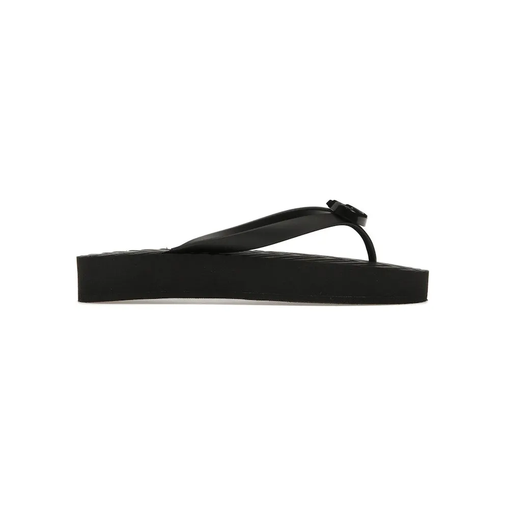 Gucci Chevron Thong Sandal Black Rubber (655463 J8710 1000)