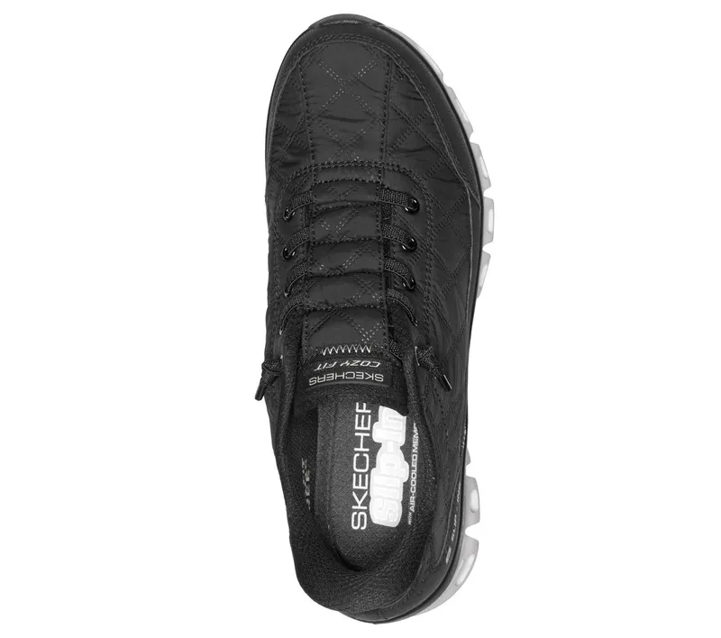 Skechers Slip-ins: Glide-Step – Cozy Fit At Ease Sneaker Black/Natuurlijk