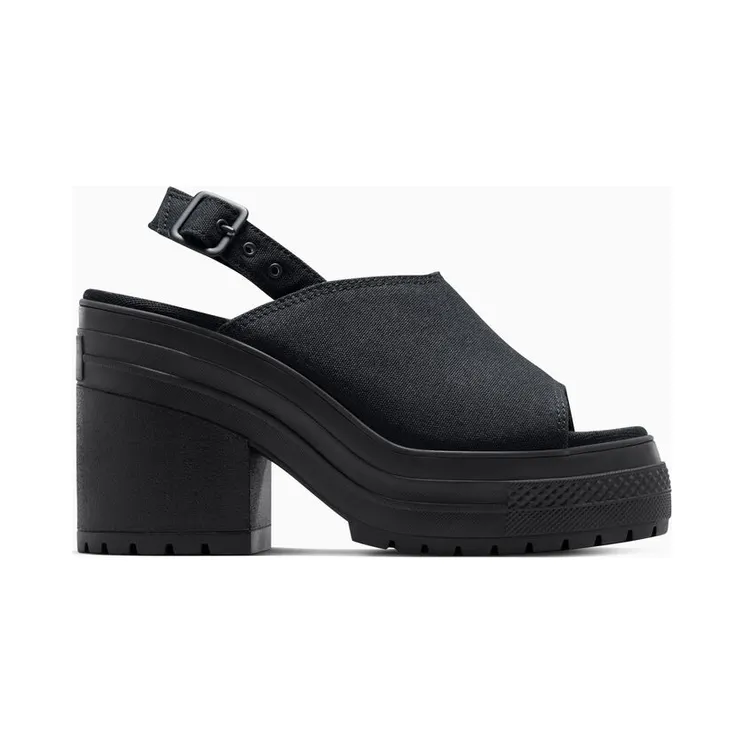 Converse Chuck 70 De Luxe Heel Sandal Platform Black Black/White/Black (A12567C)