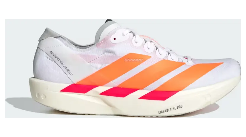 adidas Adizero Takumi Sen 11 “Cloud White / Lucid Orange / Lucid Red” (JQ0780)