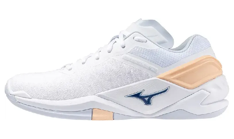 Mizuno Wave Stealth Neo White Navy Peony Peach Parfait (X1GB200000)