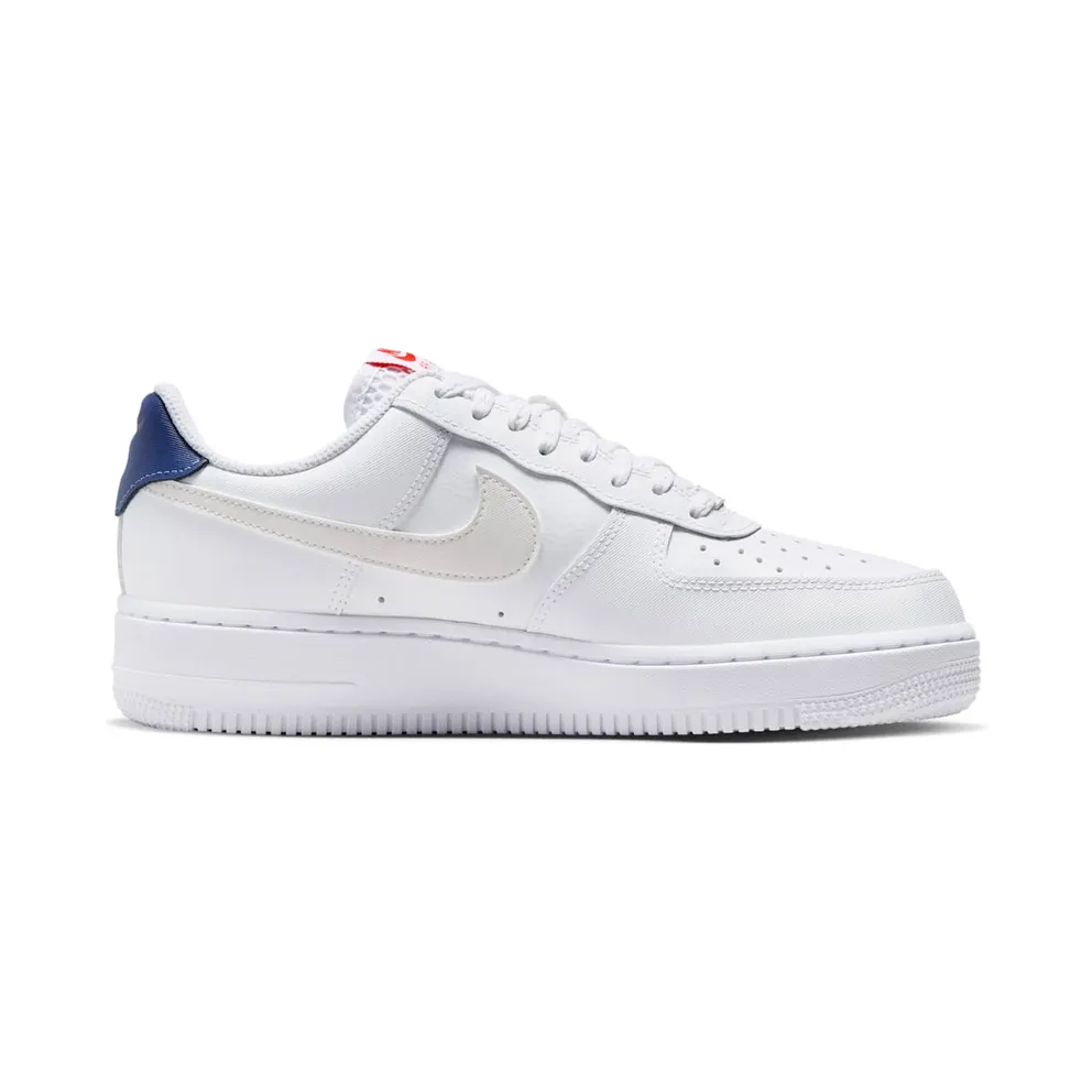 Nike Air Force 1 07 White & “White / Blue Void / Fire Red / Metallic Summit White” (IR1989-100)