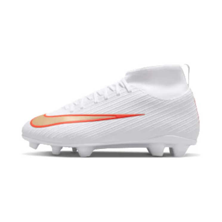 Nike Jr. Mercurial Superfly 11 Club ‘ Multi-Ground High-Top “White/Bright Crimson/Blur” (IO1552-100)
