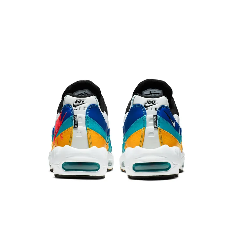 Nike Air Max 95 Windbreaker White/Red Orbit-University Gold-Teal Nebula-Game Royal-Reflect Silver (AJ2018-123)