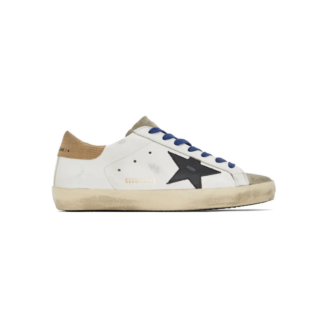 Golden Goose White & Taupe Super-Star Classic Sneakers (GMF00101.F003208.11178)