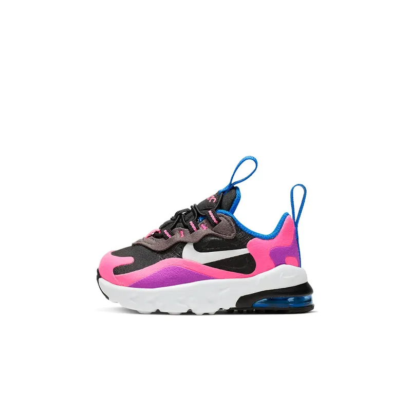 Nike Air Max 270 React Black Hyper Pink Vivid Purple (TD) Black/White-Hyper Pink-Vivid Purple (CD2655-001)