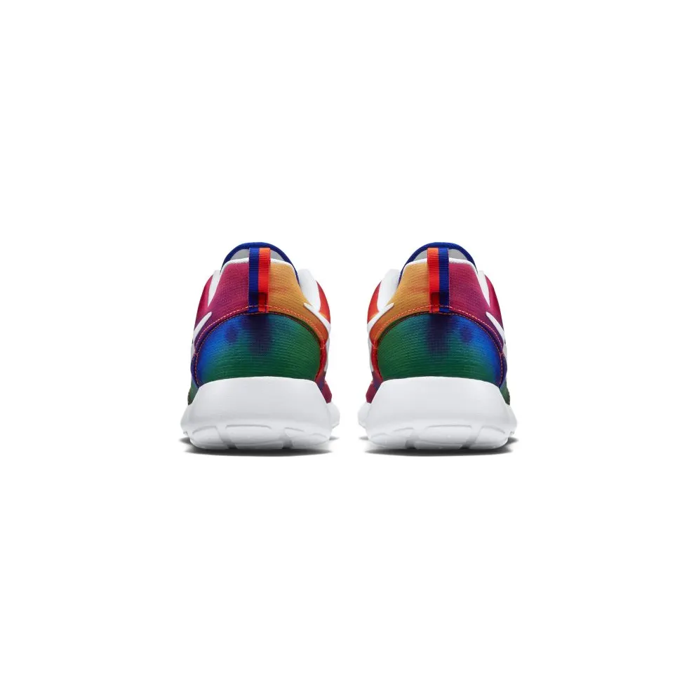 Nike Roshe Run Tie Dye Rainbow Court Purple/White-Total Crimson (655206-518)