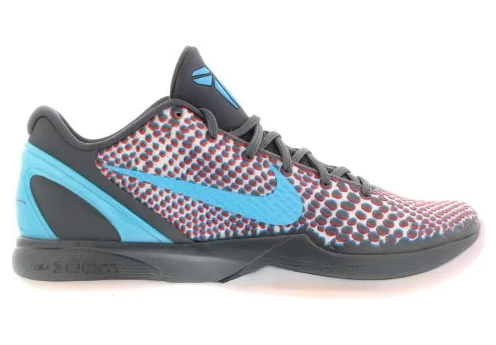Nike Zoom Kobe 6 All-Star ‘3D/Hollywood’ Dark Grey/Chlorine Blue-Daring Red (448693-001)