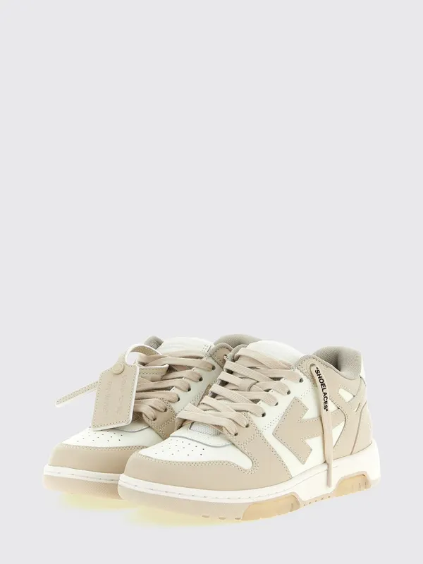 Off-White Out Of Office Bicolor Leather with Applied Logo Beige (W259C9L0060161)