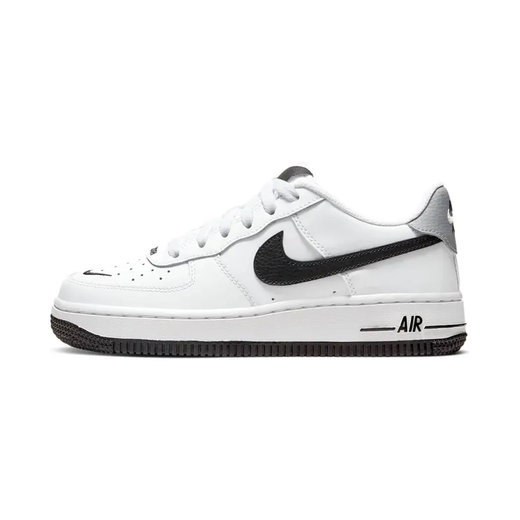 Nike Air Force 1 Low ’07 LV8 White Black Mini Swoosh “White / Wolf Grey / Black” (CT5531-100)