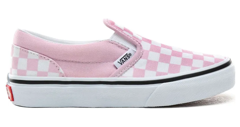 VANS Checkerboard Classic Slip-on Schoenen Voor Kinderen (Roze)