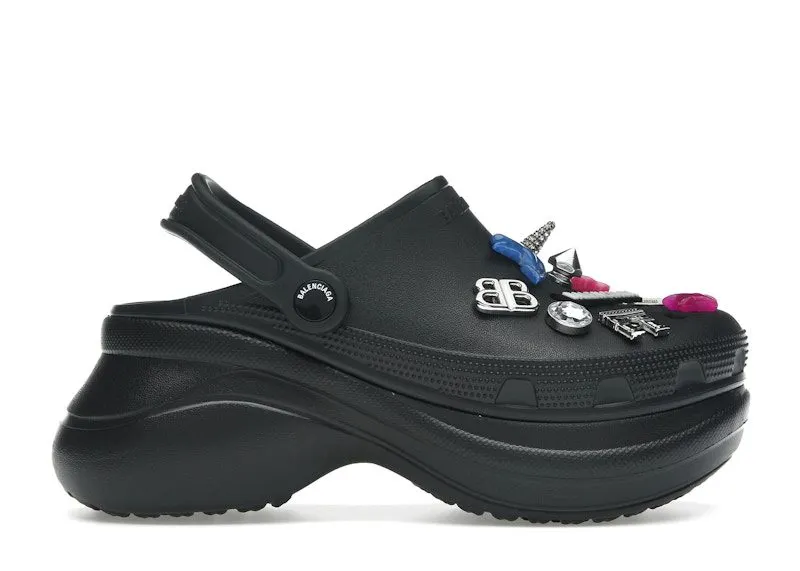 Balenciaga x Crocs Mule Black Multicolor Jibbitz (720762 W0FOW 1000)