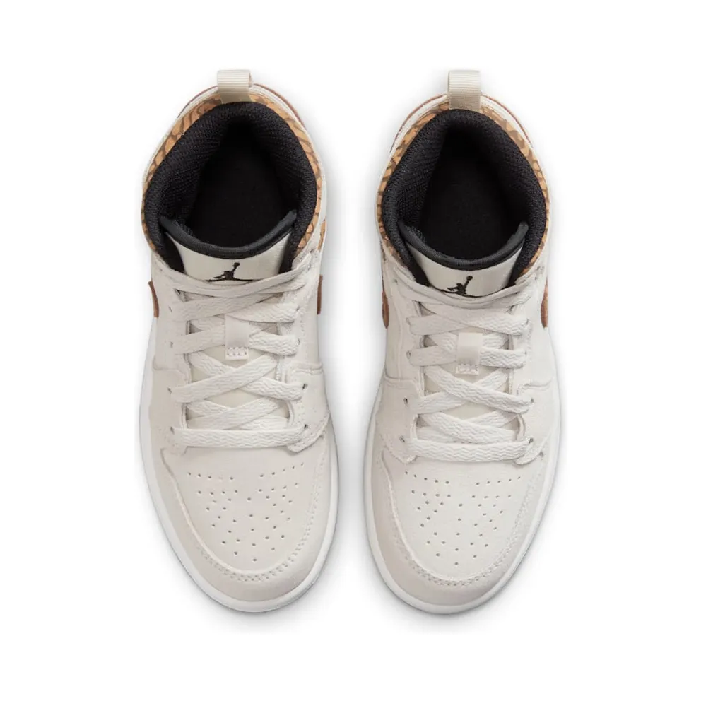Jordan 1 Mid SE Light Orewood Brown White Light British Tan Metallic Gold (DZ5370-102)