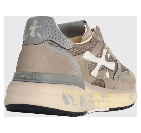 Premiata Mick Suede and Nylon Sneakers Brown (MICK8118) (2)