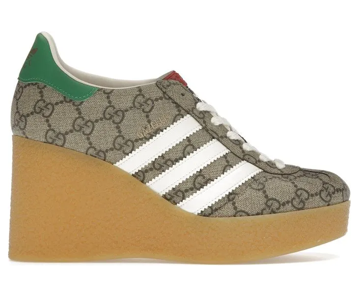 adidas x Gucci Gazelle Wedge Beige GG Monogram (725655 FAAR3 9751)