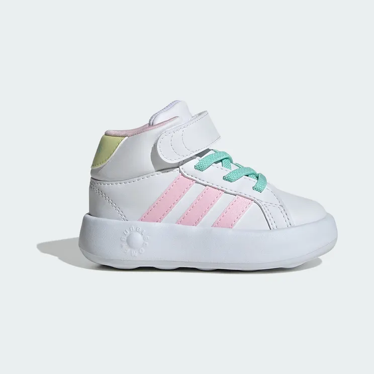 Adidas Grand Court Mid Cloud White / Clear Pink / Ice Yellow (IE8704)