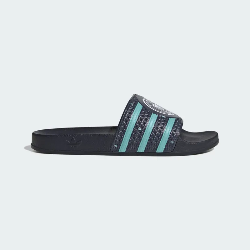 Adidas DUITSLAND TREFOIL Slides Collegiate Navy / Flash Aqua / Collegiate Navy (KZ9405)