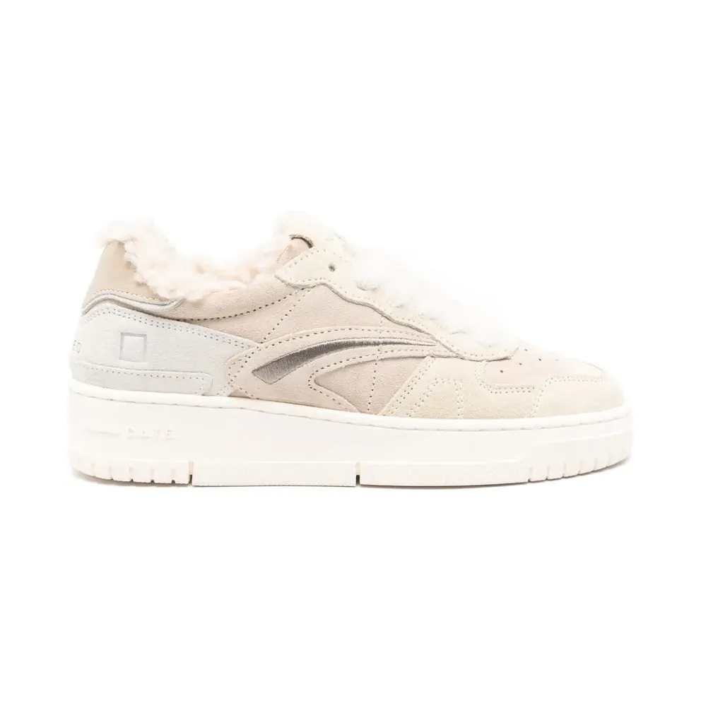 D.A.T.E. mit Shearling-Einsatz – Nude (W431TPMN)