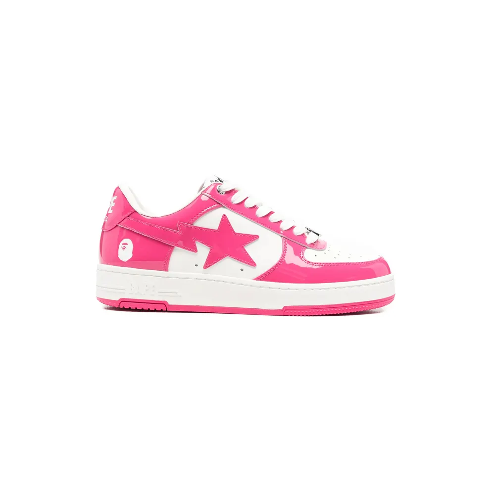 A Bathing Ape Bape Sta Patent-leather “Pink/White” (001FWM301301M PINK)