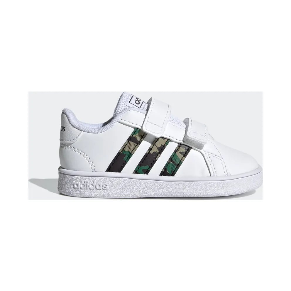 adidas Grand Court Camouflage Schuh Cloud White / Core Black / Carbon (GZ1086)