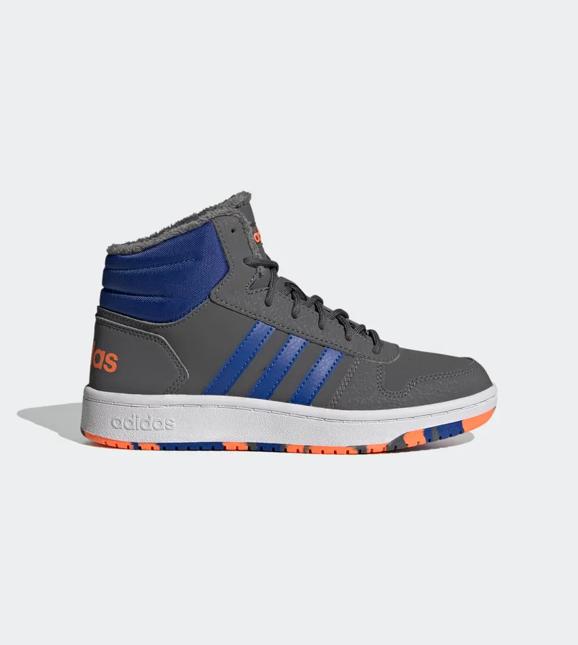 adidas Hoops 2.0 Mid Grey Five / Royal Blue / Signal Orange (FW4278)
