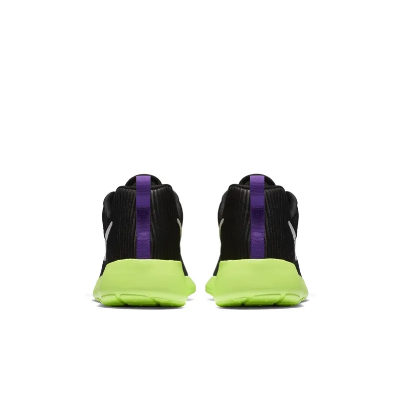 Nike  Roshe One Flight Weight Black Ghost Green (GS) Black/White-Ghost Green-Grape Ice (705486-003)