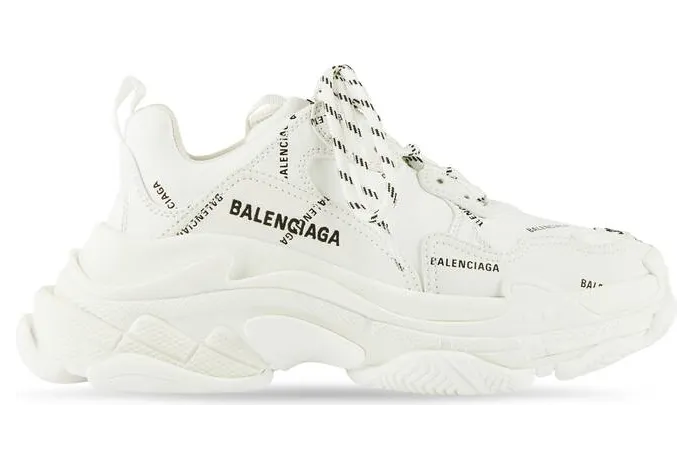 Balenciaga Triple S Allover Logo White (W)