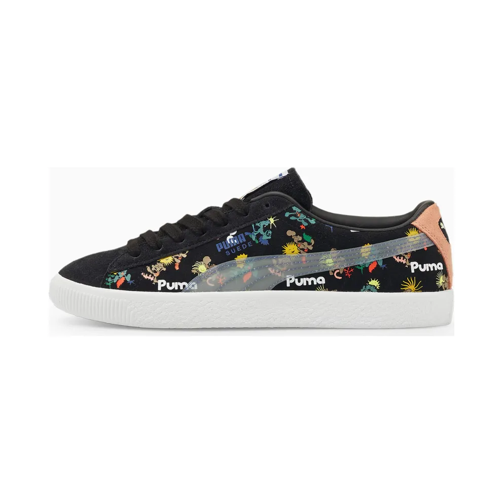 Puma Suede VTG bedrukte White/Pink/Black (384253-01)