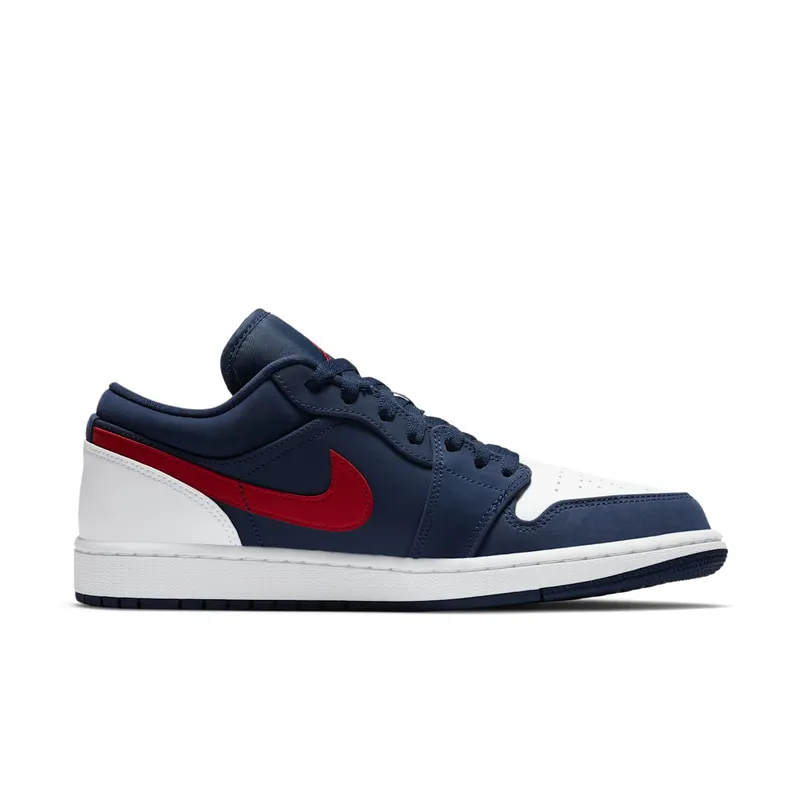 Jordan 1 Low USA Midnight Navy/Gym Red-White (CZ8454-400)