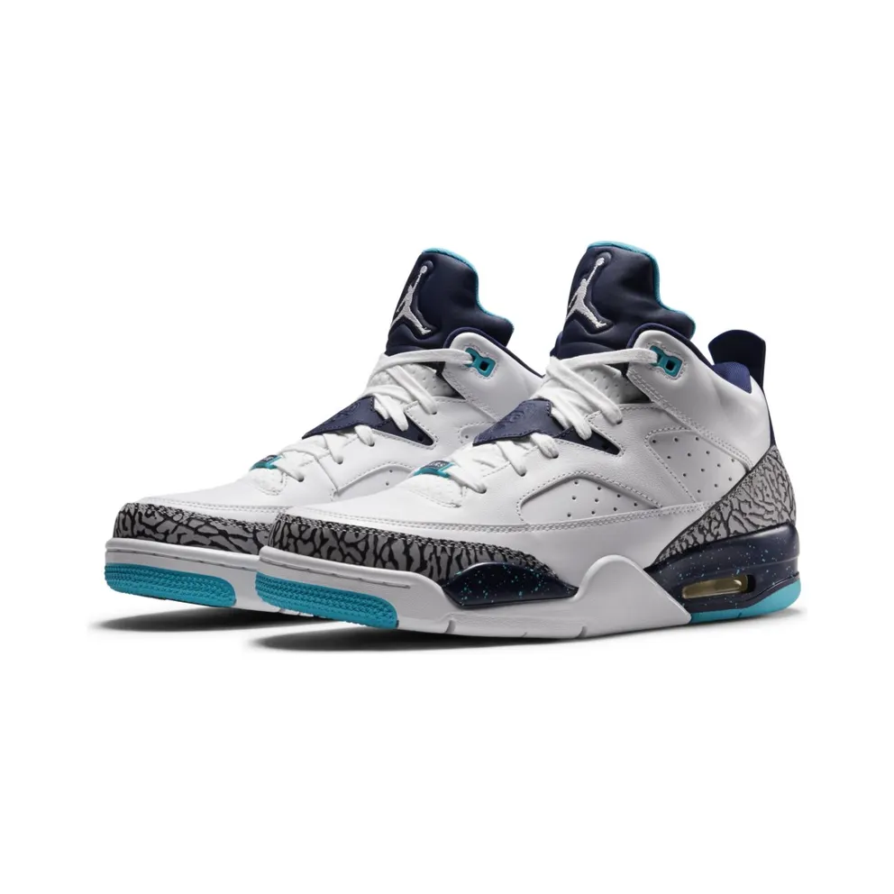 Jordan Son of Mars Low Hornets White/White-Midnight Navy-Turquoise Blue (580603-105)