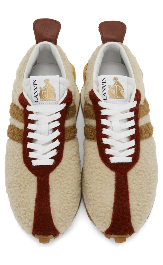Lanvin Beige Fleece BumpR Sneakers (FM-SKBRUC-SHRI-H21) (5)