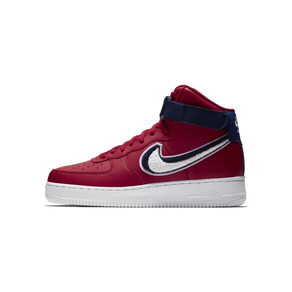Nike Air Force 1 High 3D Chenille Swoosh Red White Blue Gym Red/White-Blue Void-White (806403-603)