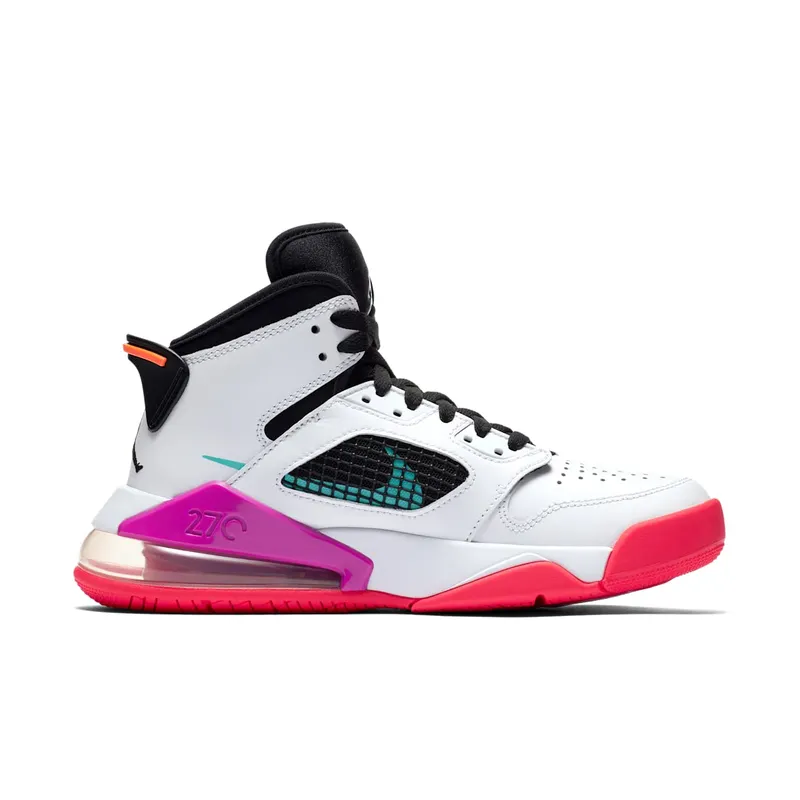 Jordan Mars 270 White Hyper Violet (GS) White/Black/Total Orange (BQ6508-102)