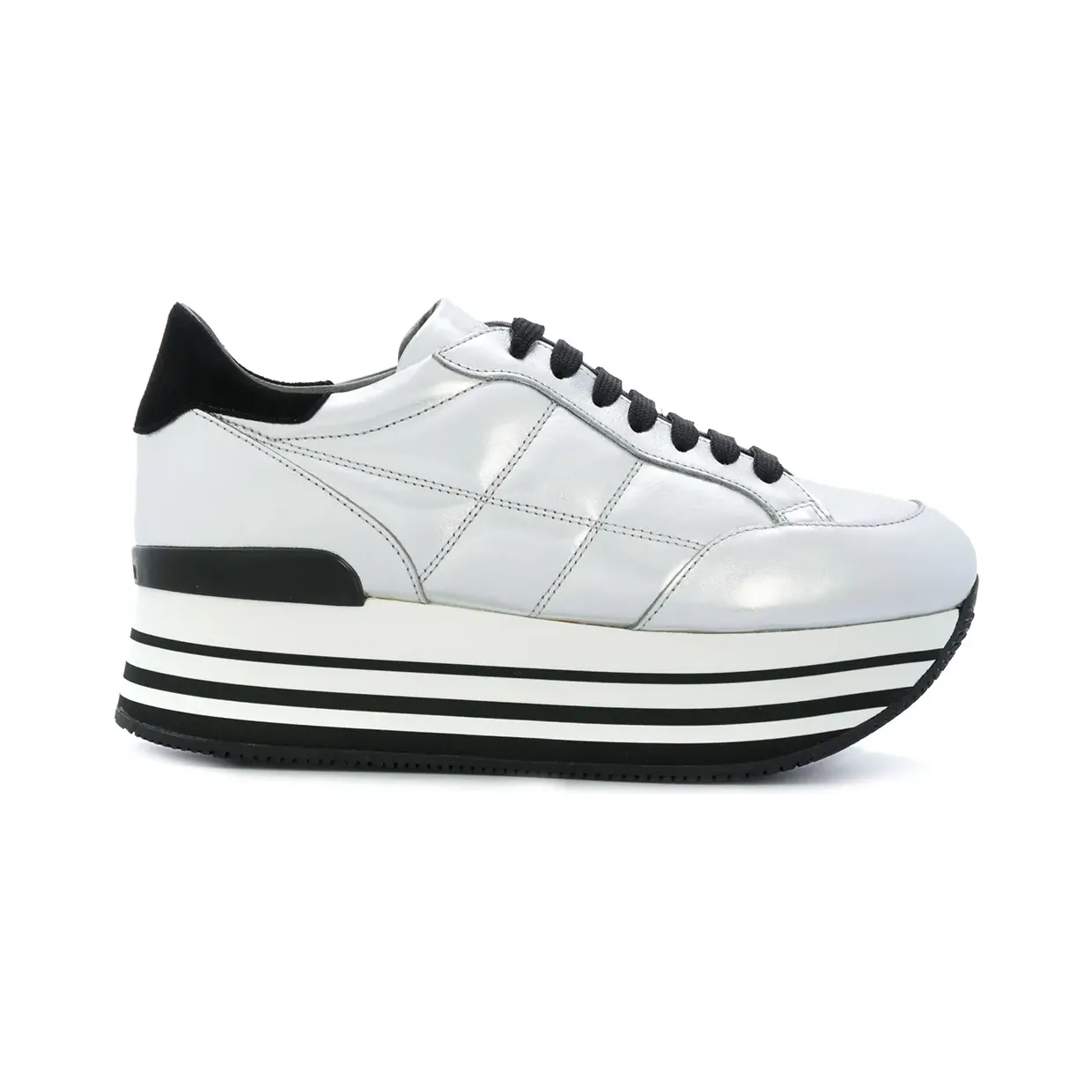 Hogan ‘Maxi H222’ mit Plateausohle “Silver” (GYW2830J0602M80ZHC)