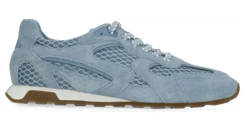 Ash Kasar Net mesh-panelled suede “Blue” (KASARNETCALFSUEDE)