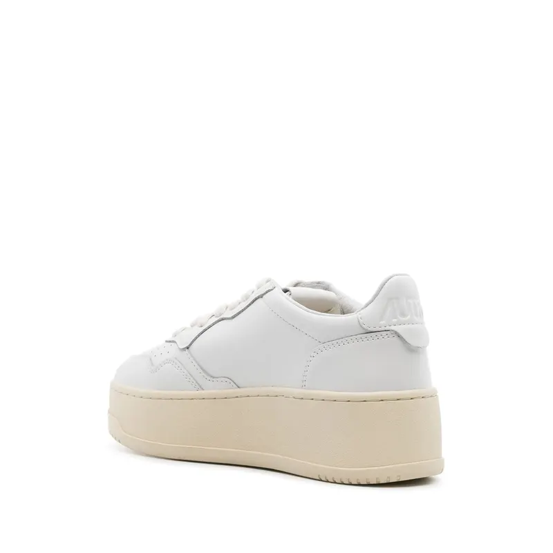 Autry Medalist Platform Leather “White” (PTLW LL15)