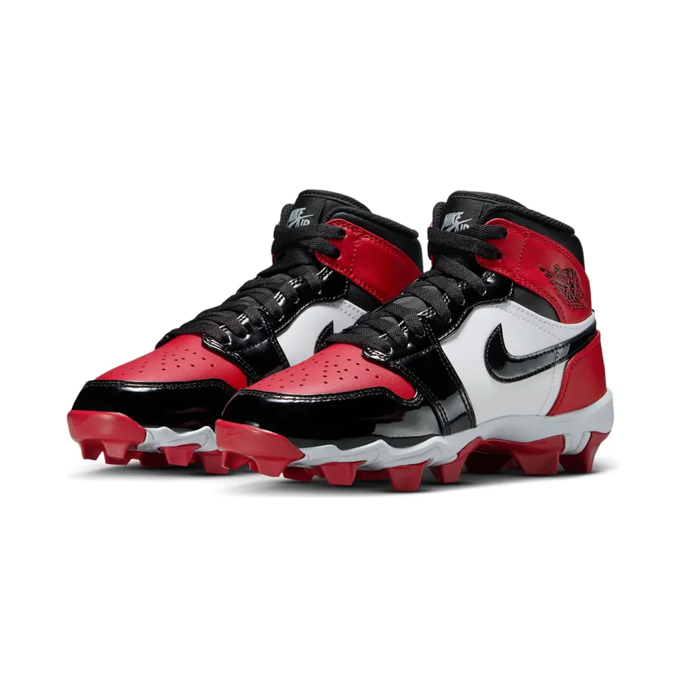 Jordan 1 Mid Cleat Patent Bred Toe (HF6883-601)